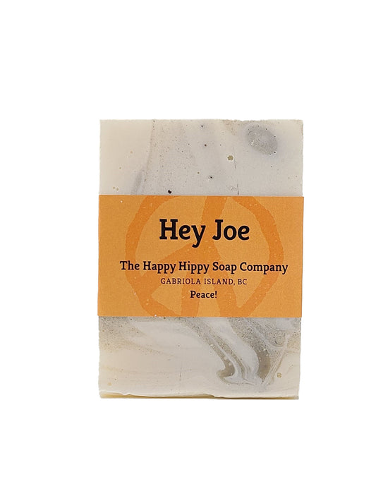 Hey Joe citrus and poppyseed soap bar with licorice swirl