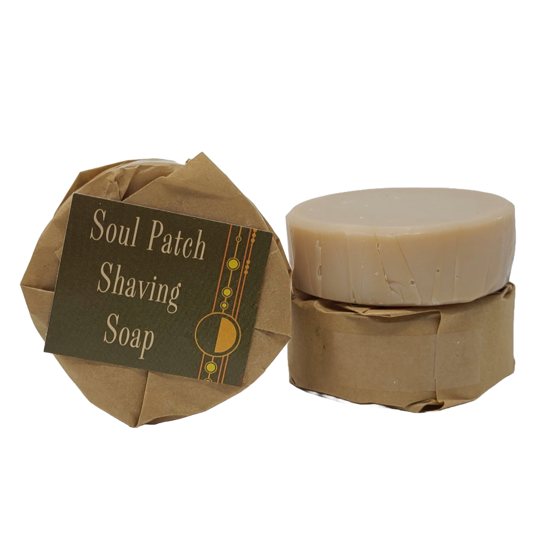 Soul Patch tobacco leaf shaving soap puck